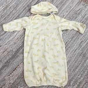 Little me newborn gown and hat